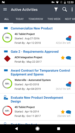 Oracle Primavera P6 Mobile Screen 2