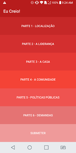 Android application Eu Creio screenshort