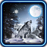 Wolves Winter Night LWP icon