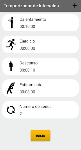 Android application Interval timer screenshort
