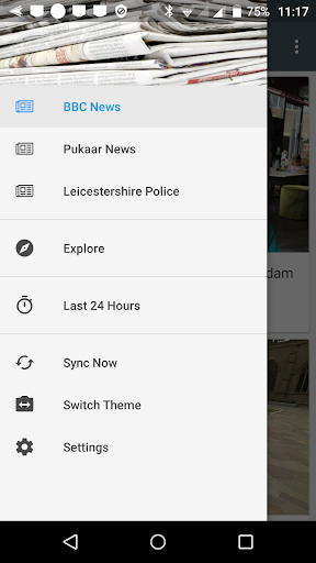 Android application Leicester local news screenshort
