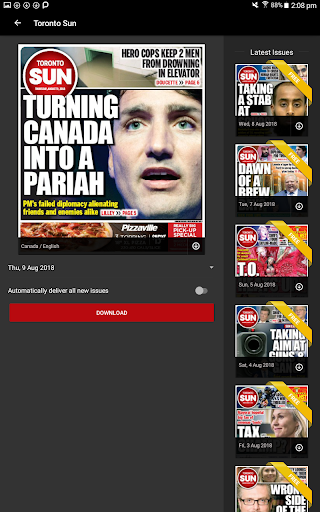 ePaper Toronto Sun Screen 2