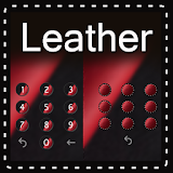 Luxury leather clock theme icon