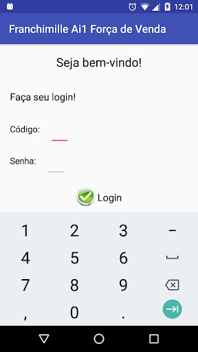 Android application Franchimille Ai1 Força Venda screenshort