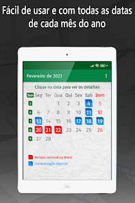 Imágen 10 calendário 2023 com feriados android