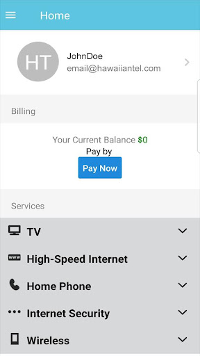 HT My Account Screen 3