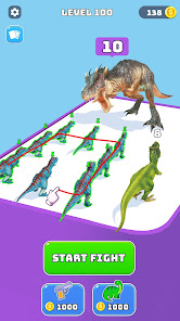 Dinosaurs Battle - Merge 3D MOD APK (Premium/Unlocked) screenshots 1