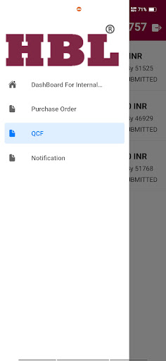 Android application HBLSCM screenshort