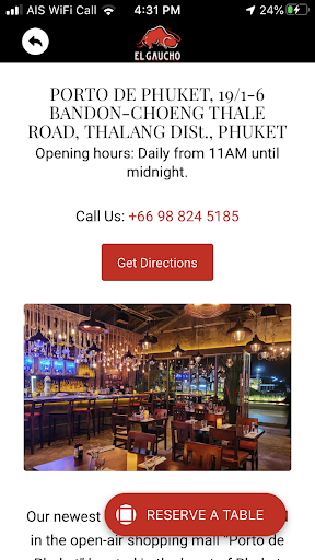 El Gaucho Steakhouse Asia Screen 3