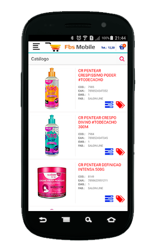 Android application FJ Distribuidora screenshort