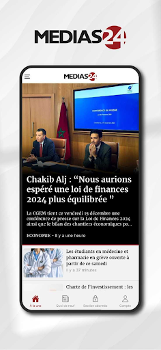 Android application Medias24 screenshort