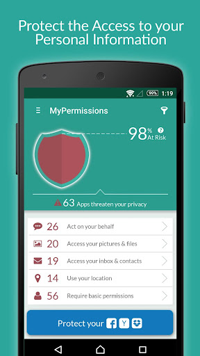 MyPermissions – 個人情報管理アプリ Screen 2