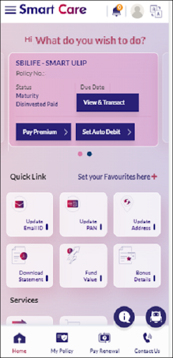 SBI Life Smart Care Screen 3
