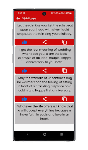 Messages and Wishes Screen 3