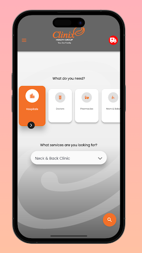 Android application Clinix screenshort