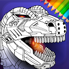 Раскраска Динозавры Роботы для мальчиков 2.2