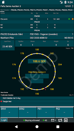 Android application Pefa Auction Clock screenshort