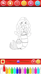 little mermaid coloring book