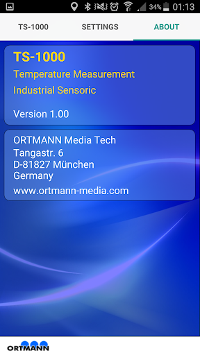TS-1000 Temperature Sensor Screen 2