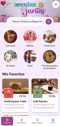 Android application Emprendiendo Juntas screenshort