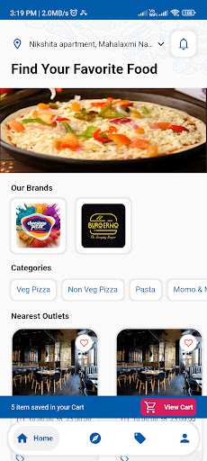 Android application Cheesiano Pizza screenshort