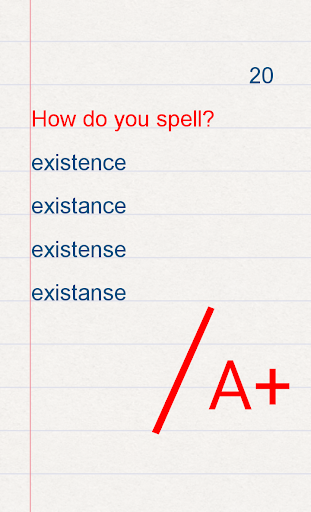 Wellwrite अक्षर विन्यास परीक्षा