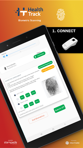 Android application HealthTrack Biometrics UPI screenshort