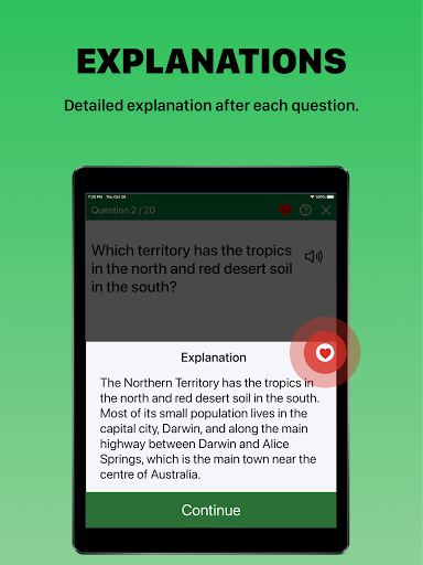 Screenshot of Australian Citizenship Test