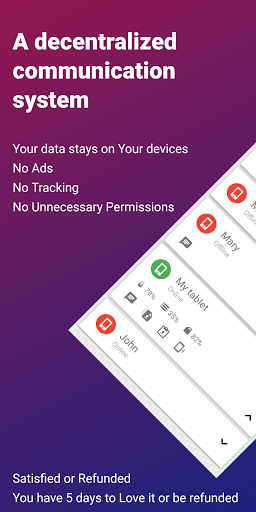 Android application EasyJoin - Decentralized link screenshort