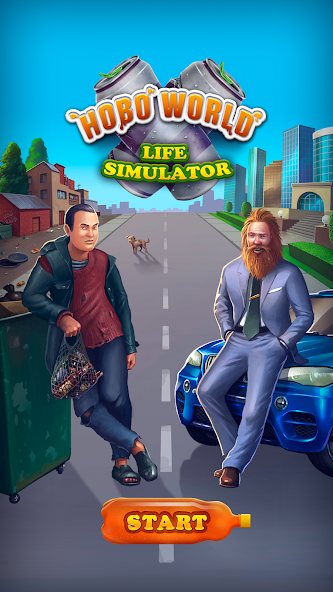 Hobo World - life simulator banner