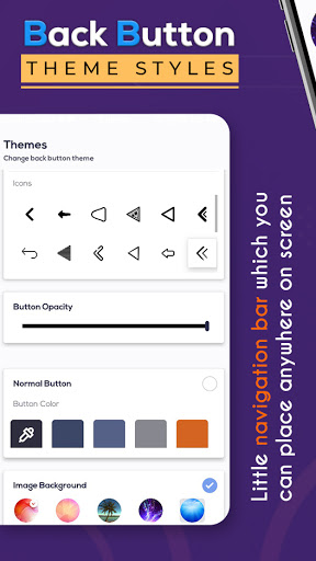 Back Button Gesture on Screen, Navigation bar