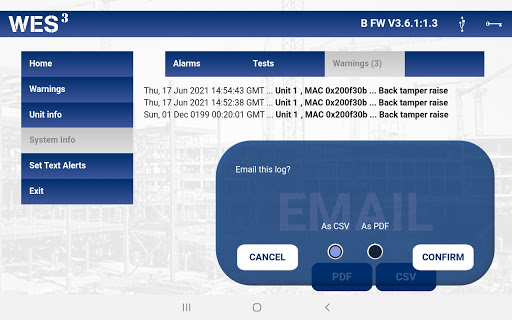 Android application WES from Ramtech screenshort