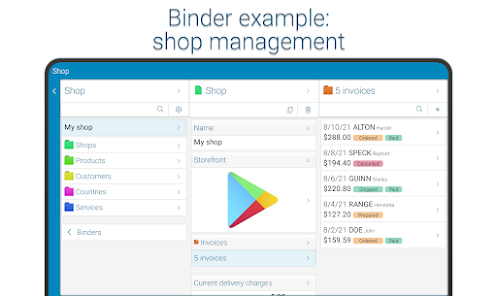 Screenshot 9 Binders | Base de datos android