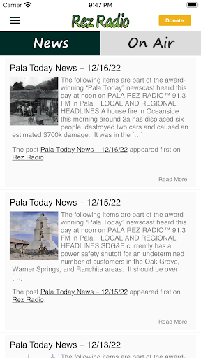 Rez Radio App Screen 2