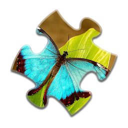 Imagen de ícono de rompecabezas de la mariposa