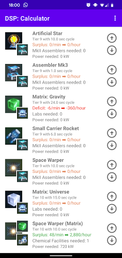 DysonCalc - Dyson Sphere Progr Screen 3