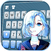 Sailor Anime Girl Keyboard Theme