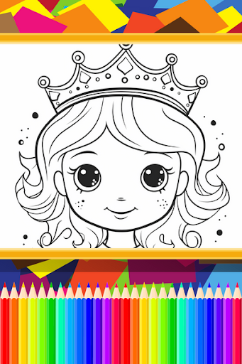 Android application Princess coloring book screenshort