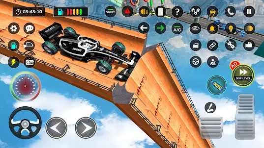 Mega Ramp Formula Car Stunts