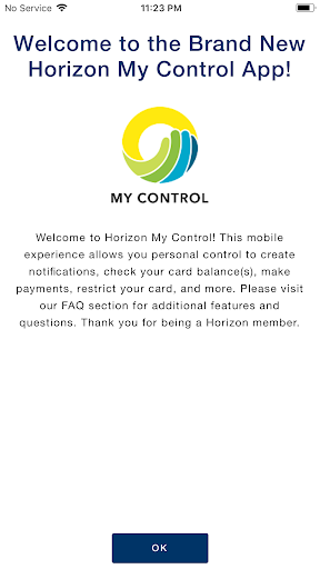 Android application Horizon My Control screenshort