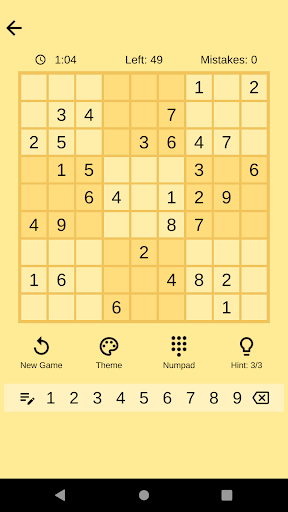 Android application Bearly Made Sudoku screenshort