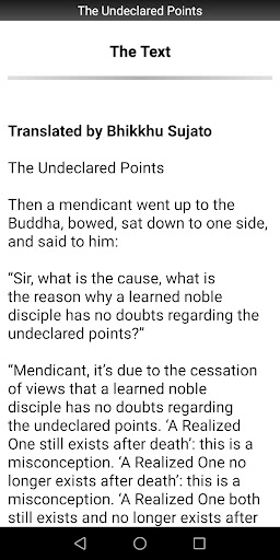The Undeclared Points Sutta Screen 2