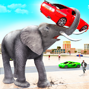 Angry Elephant City Attack: Wild Animal Games