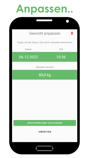 Gewichtstagebuch Screen 3