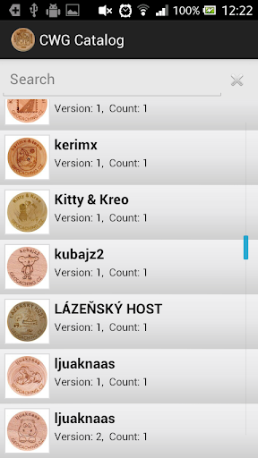 Android application CWG Catalog screenshort