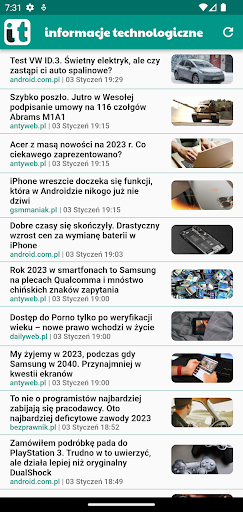 Android application Informacje Technologiczne screenshort