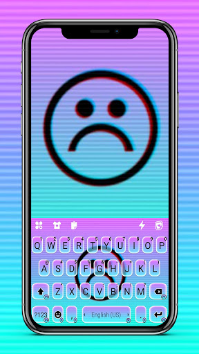 Android application Neon Sad Emoji Theme screenshort