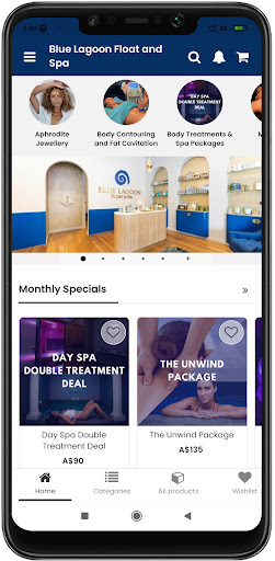 Android application Blue Lagoon Float and Spa screenshort