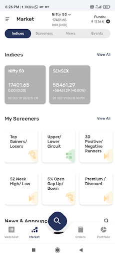 Indira Mobile Trading Screen 2