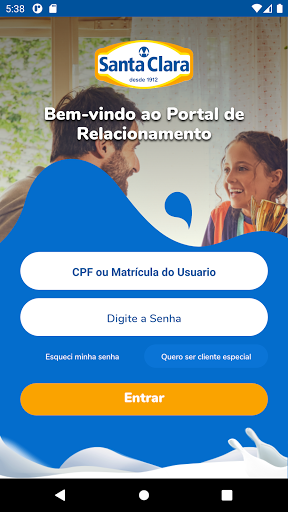 Android application Santa Clara - Cliente Especial screenshort